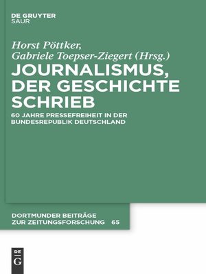 cover image of Journalismus, der Geschichte schrieb